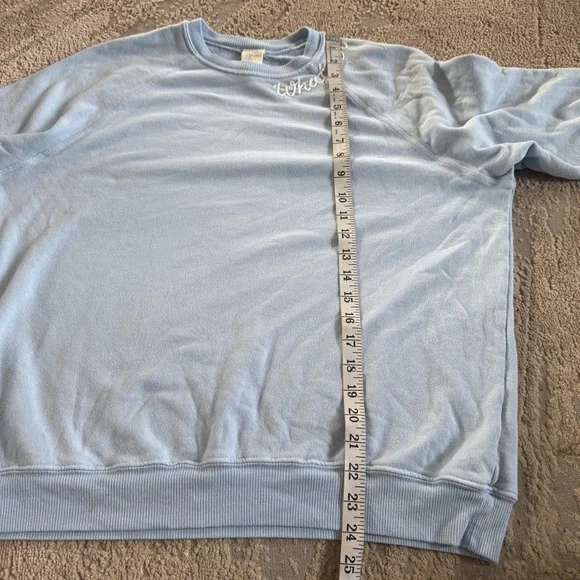 I STOLE MY BOYFRIEND'S SHIRT sweatshirt pullover crewneck embroidered large - Picture 5 of 8